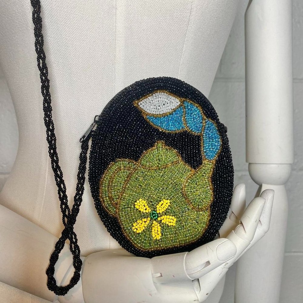 Beaded Teapot Crossbody‎ Bag